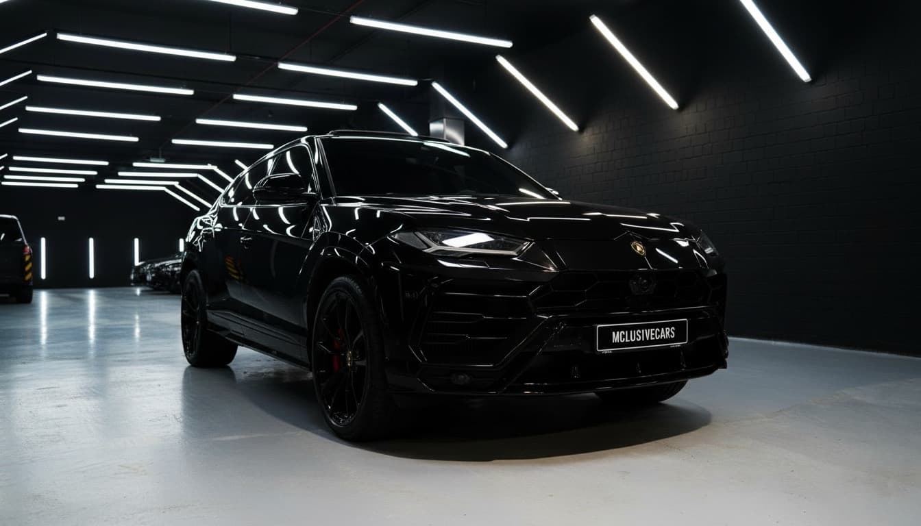 Lamborghini Urus in Schwarz, Frontansicht