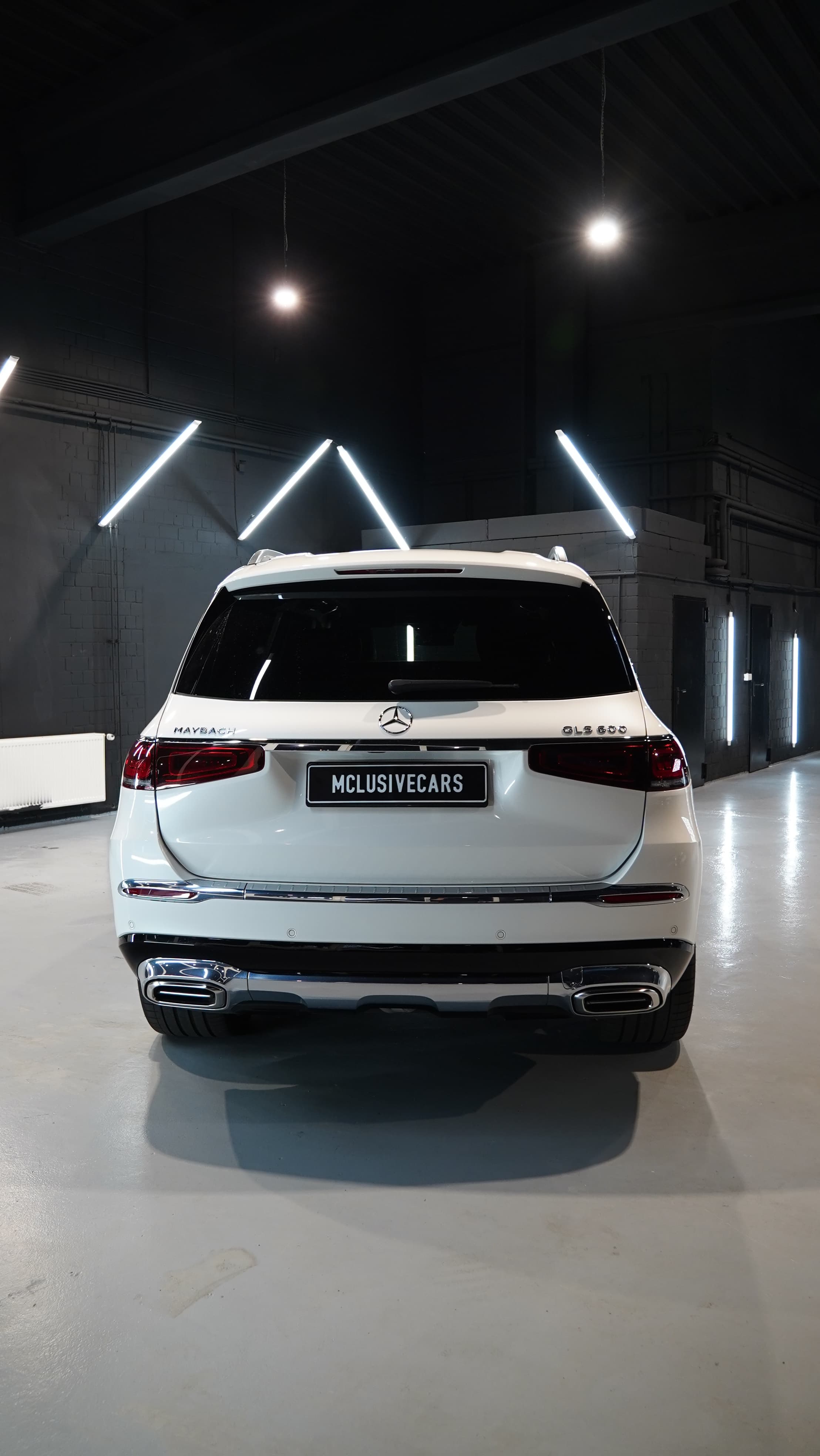 Mercedes-Maybach GLS 600 in Weiß, Heckansicht